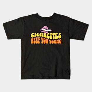 Cigarettes Keep You Young Kids T-Shirt